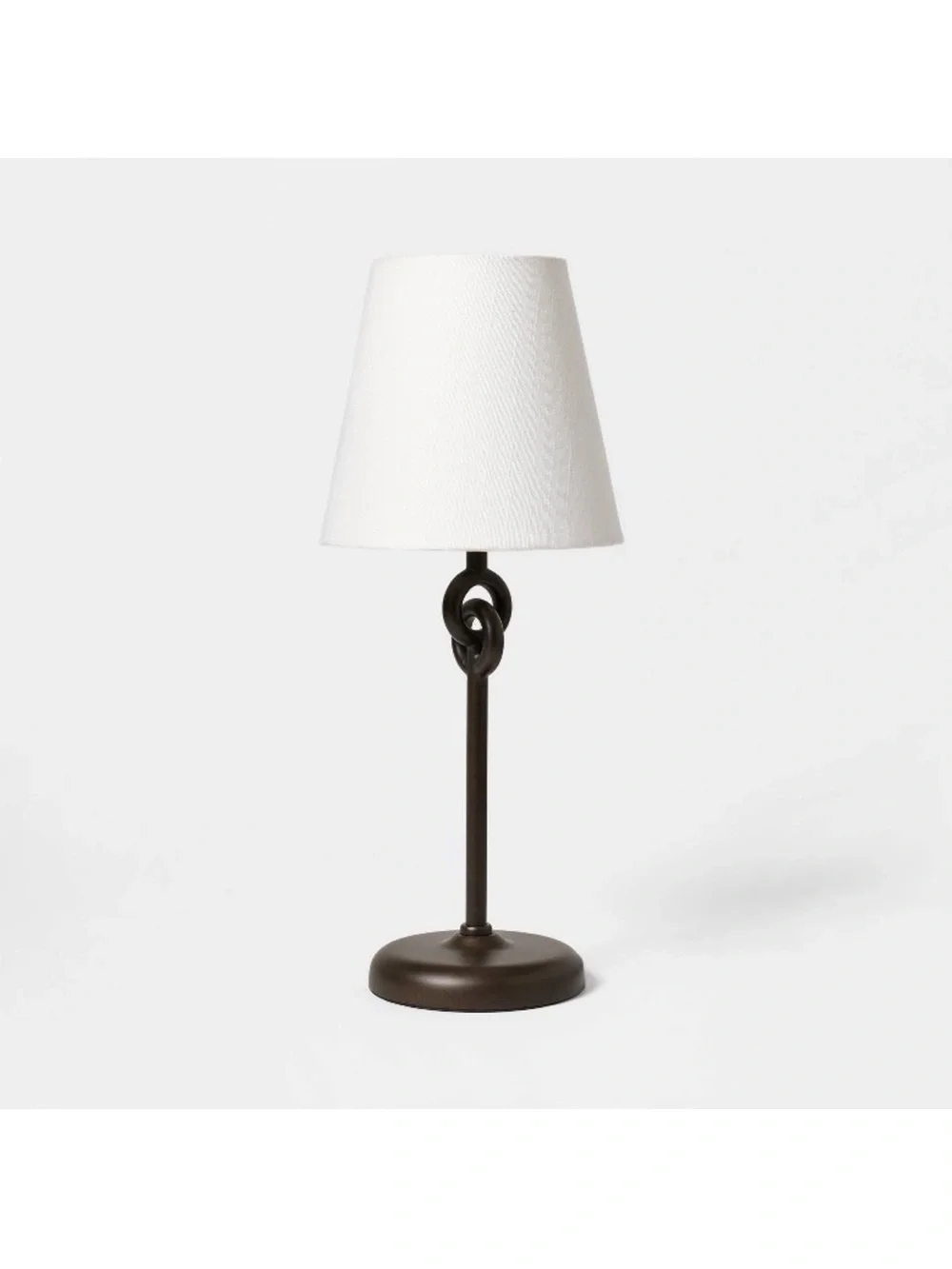 Studio McGee Metal Ring Table Lamp Black with Dark Knot Base